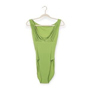 NWT Norma Kamali Green One-Piece Bodysuit